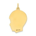 thumbnail image 3 of 14k Plain Medium .035 Gauge Facing Right Engravable Head Charm in 14k Yellow Gold, 3 of 3