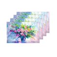 thumbnail image 4 of MKHERT A Bouquet of Roses Impressionist Style Oil Painting Placemats Table Mats for Dining Room Kitchen Table Decoration 12x18 inch,Set of 4, 4 of 4