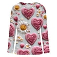 thumbnail image 5 of 2025 Clearance, Womens Valentines Day Cute Heart Cardigan Sweaters Chunky Open Front Knit Button Crewneck Long Sleeve Sweater 2025, Women's Pullover Sweaters, DEU7148, 5 of 5