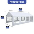 thumbnail image 3 of Uforic 13x26 ft Heavy Duty Outdoor Party Tent,Commercial Wedding Large Tent, Upgraded Galvanized Canopy with Removable Sidewall & 2 Storage Bags,Waterproof, White, 3 of 7