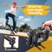 Zeadio Handheld Camera Stabilizer Rig Cage with Top Handle, Compatible with DSLR Cameras & Camcorders