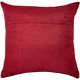 thumbnail image 2 of Violet Linen Eden Vintage Rustic Burlap Hessian Lace Pattern, Polyester Embroidered Lace, Burgundy, 18 Inch x 18 Inch, Decorative Throw Pillow Cover, 2 of 6