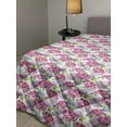 thumbnail image 2 of Shabby Flora Down Alternative Comforter, Summer Spring Romantic Valetines Day Themed Flowers Rose Leaf, Microfiber Quilt for All Season, 5 Sizes, Forest Green Lilac, by Ambesonne, 2 of 3