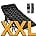 XXL Black Cot with 2 Sided Mattress