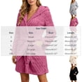thumbnail image 6 of FAIWAD Robes for Women Soft Plush Hooded Short Bathrobe Fluffy Fleece Nightgown with Pockets and Belt Tie, 6 of 6