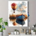 thumbnail image 4 of Qisvanset 12x16 Inch Sailboat Hot Air Balloon Canvas Wall Art, Watercolor Cartoon Art Decor for Kids Bedroom Nursery, 4 of 8