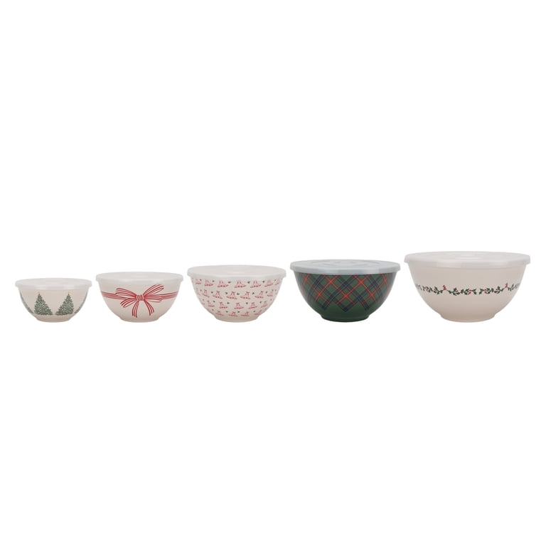 Jessie James Decker 10-Piece Holiday Mixing Bowl Set With Lids photo 4