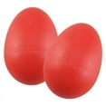 thumbnail image 1 of 1 Pair Plastic Percussion Musical Egg Maracas Shakers red, 1 of 8