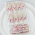 thumbnail image 4 of Uñas postizas adhesivas GJJBQTT de 24 piezas con moño rojo para San Valentín, 4 of 7