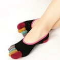 thumbnail image 1 of Womens 5 Toe Colorful Yoga Sport Non Slip Soft Breathable Massage Toe Socks, 1 of 3