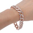 thumbnail image 3 of Hip Hop Pareja Pulsera Cubana Boutique Joyería De Diamantes De Imitación, 3 of 7