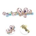 thumbnail image 3 of Unique Bargains 1 Pc Rhinestones Butterfly French Barrette Hair Clips Hairdo Clip for Home Pink, 3 of 5