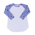 thumbnail image 1 of WEIYLL Hauts pour Filles Manches Longues Raglan Imprimé Design Épaule Prise Tee Enfant Vêtements pour 8 Ans, 1 of 4