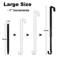 thumbnail image 2 of DUNCHATY Extra-Large Wreath Hanger for Front Door - Adjustable 15-25 Inch Door Hook Organizer, Holds 20 lbs for Christmas/Easter Wreaths & Decorations, Metal Over-Door Hanger, 1-Pack, Nickel, 2 of 8
