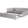 thumbnail image 5 of Full Size Upholstered L-Shaped Daybed with Twin Pop-Up Trundle and USB Charging Ports, 5 of 10