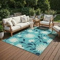 thumbnail image 2 of Oriental Weavers Meridian 9929S - Machine Woven Area Rug - 5'3" x 7'6" - in Blue/ Navy - Casual Style Patio, Deck, Porch, Mud Room Rug, 2 of 9