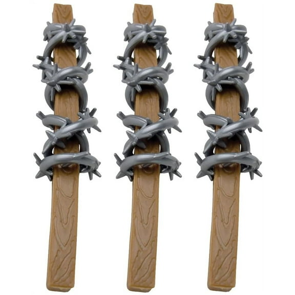Set of 3 2x4 Boards with Barbed Wire for WWE & AEW Wrestling Action Figures