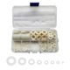 thumbnail image 1 of Paquete transparente de 500 Kit de cuñas surtidas de arandelas planas de nailon blanco para pernos de tornillo M2 M2.5 M3 M4 M5 M6 M8 M10, espaciador de aislamiento redondo, 1 of 5