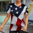 thumbnail image 4 of DailyTrove Women's Star-Spangled Banner Print T-Shirt - Short Sleeve Casual Tee, Patriotic for American Celebrations & Streetwear, 4 of 4