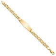 thumbnail image 2 of Primal Gold 14 Karat Yellow Gold Flat Curb Link Soft Diamond Shape ID Bracelet, 2 of 3