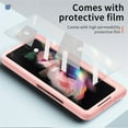 thumbnail image 4 of SaniMore for Samsung Galaxy Z Fold 4 7.6" 2022 Case, Tempered Glass Screen Protector Hinge Protction Hidden Magnetic Kickstand Heavy Duty Protective All-inclusive Case for Galaxy Z Fold 4, Pink, 4 of 7