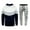 White, variant on Men'S Tracksuit 2 Piece Hoodies Jogging Sweatpants Tracksuit Set For Men Long Sleeve Pullover Sweatsuit Activewear Patchwork Fashion