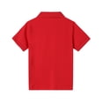 thumbnail image 2 of LittleSpring Toddler Pique Polo School Uniform Shirt for Boys Summer Clothes Short Sleeve Solid Red 3T, 2 of 6