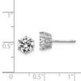 thumbnail image 5 of Sterling Silver 6.5mm Cubic Zirconia Stud Earrings, 5 of 5