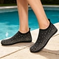 thumbnail image 2 of CSStuido Women's Water Shoes Rhinestone Aqua Socks Quick Dry Beach Swim Shoes for Pool Diving Boating Yoga, 2 of 5