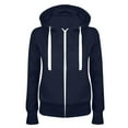 thumbnail image 6 of SDNall Womens Zip Up Hoodies Fashion Casual Hooded Slim Zipper Fleece Sweater Coat Hoodie (Navy, Sizes S-XXL), 6 of 9