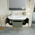 thumbnail image 6 of Eviva Haven 39"W x 22"D Green Wall-mounted Bathroom Vanity with White Solid Surface Integrated Sink Top, 6 of 10