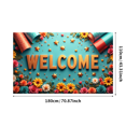 thumbnail image 1 of Welcome Back to School Banner Classroom Backdrop Educational Decor School Supplies Kids Party Decoration Photo Background Library Event Signs Apples School Bus Props, 1 of 4