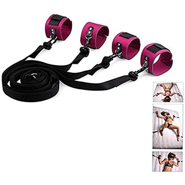Sistema de sujeción de cama Correas Bondageromance Sex Fetish Sm Lujo Debajo de la cama Bondage Slip on Doll Pierna y tobillo Kit de sujeción para atar a su amante para juegos fetichistas para adultos