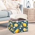 thumbnail image 3 of Yayeee Collapsible Cube Storage Bin with Lid Fabric Closet Decorative Basket with Handles, Green Lemons, 3 of 7