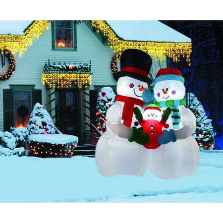 8ft inflatable snowman family indoor outdoor christmas holiday decorations - Indoor Snowman Christmas Decorations 8ft inflatable snowman family indoor outdoor christmas holiday decorations - Indoor Snowman Christmas Decorations