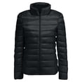 thumbnail image 4 of Hogleaql Women's Lightweight Packable Accent Puffer Jacket Cozy Long Sleeve Zipper Stand Collar Quilted Coat Warm Water-Repellent Puffy Jacket with Pockets Winter Outerwear Black XL, 4 of 4