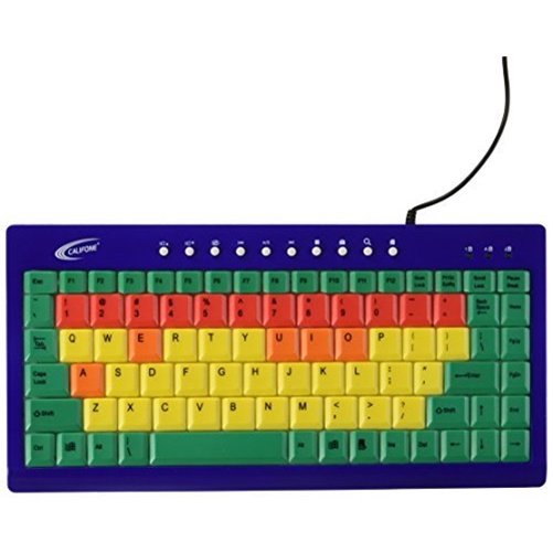 Califone KB1 Color Coded Key Keyboard USB Interface, ABS Plastic