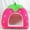 Pink, variant on Jacenvly 2024 New Pet Supplies Winter Indoor House House Padded House Folding Yurt Strawberry Tent Brown