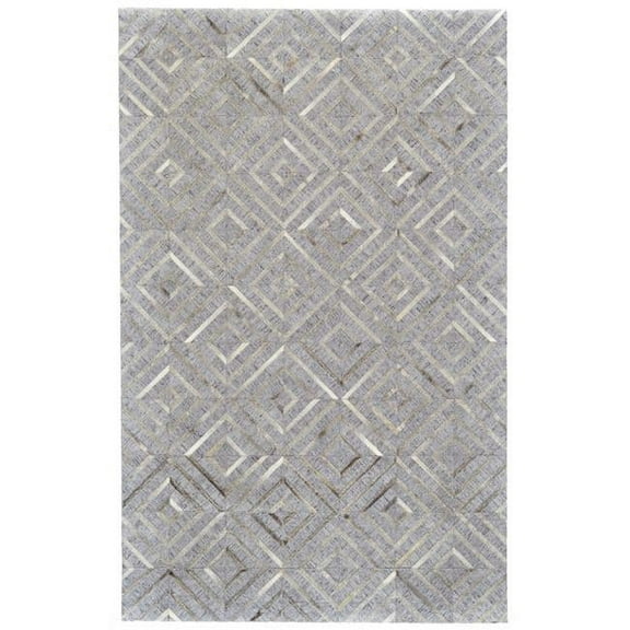 HomeRoots 2 x 3 ft. Gray Taupe & Ivory Geometric Hand Woven Rectangle Area Rug - Gray Taupe and Ivory - 2 x 3 ft.