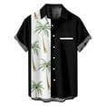 thumbnail image 2 of Yuwull Men's Short Sleeve Button Down Vintage Bowling Shirts with Pocket Hawaiian Casual Printed Beach Shirt Summer Regular Fit Top, 2 of 9