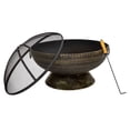 thumbnail image 3 of Sunnydaze 30" Wood-Burning Black Finish Steel Cauldron Fire Pit Bowl with Screen, Grate, and Poker, 3 of 21