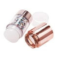 thumbnail image 2 of figatia ended White Clear Silicone Nail Stamping Stamper & Scraper Set Gold, 2 of 9