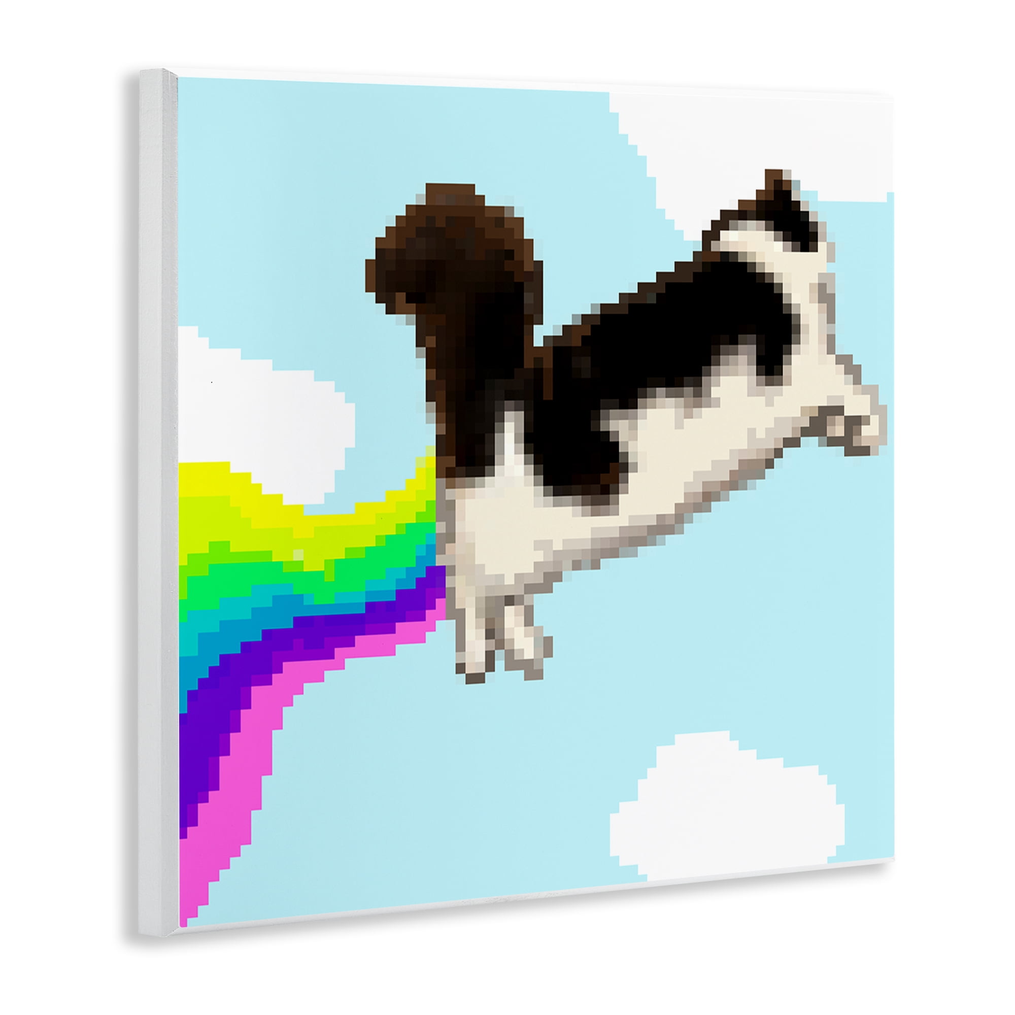Stupell Industries Whimsical Cat Flying Animals Painting Unframed Art Print Wall Art, 12 x 12