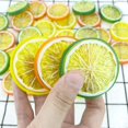 thumbnail image 2 of 30 unidades de guarnición falsa de rodajas de limón, fruta artificial, comida sintética, decoración para el hogar (rojo, verde y amarillo, cada color, 10 unidades),11 Afortunado Sencillez, 2 of 4