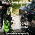 thumbnail image 7 of Electric Pressure Washer, 5000PSI 3.2GPM Power Washer with Hose Reel, Foam Cannon, Car Washing Machine with 20FT Hose, 35FT Cord, High Pressure Washer for Deck, Driveway, Patio, Green, 7 of 7