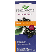 Nature's Way, Sambucus, Standardized Elderberry, Sugar-Free Syrup, 4 fl oz (120 ml)