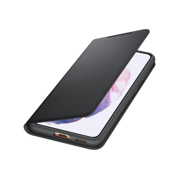 Samsung LED Wallet Cover EF-NG991 - Flip cover for cell phone - black - for Galaxy S21 5G