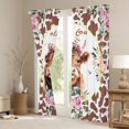 thumbnail image 3 of Manfei Kawaii Highland Cattle Black Out Curtains, Fashion Brown Cow Print Curtains Pack of 2 (42x63 Each), Romantic Rose Floral Bedroom Curtains, Curtains and Drapes Decor, 3 of 6
