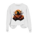thumbnail image 6 of Jsaierl Halloween Sweatshirts for Women Spooky Pumpkin Ghost Graphic Sweatshirt Trendy Crewneck T-shirt Long Sleeve Holiday Pullover Tops Halloween Gifts, 6 of 6