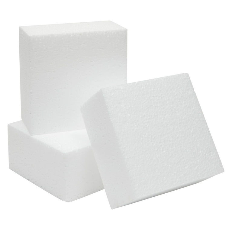 Crafare 4 Pack Craft Foam Blocks 6x6x6in Polystyrene Brick Square for Arts  School Projects Sculptures Floral Arrangements Modeling and Centerpieces